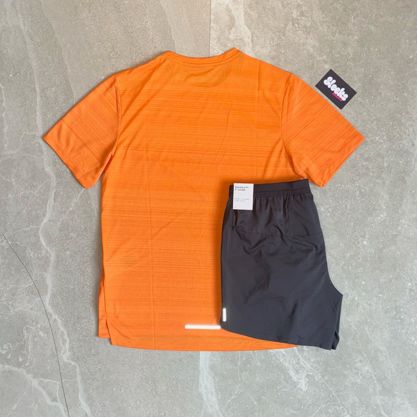Nike Miler Set Alpha Orange/Black Stride Shorts
