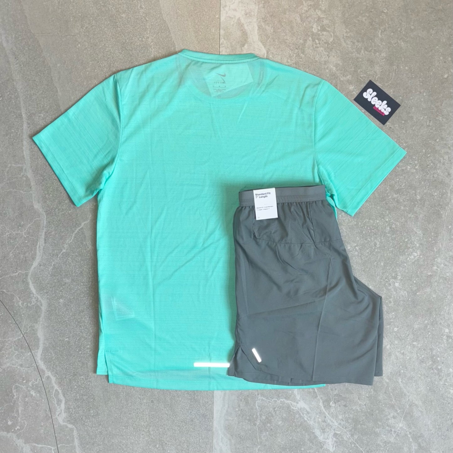 Nike Miler Set Hyper Turquoise/Grey Stride Shorts