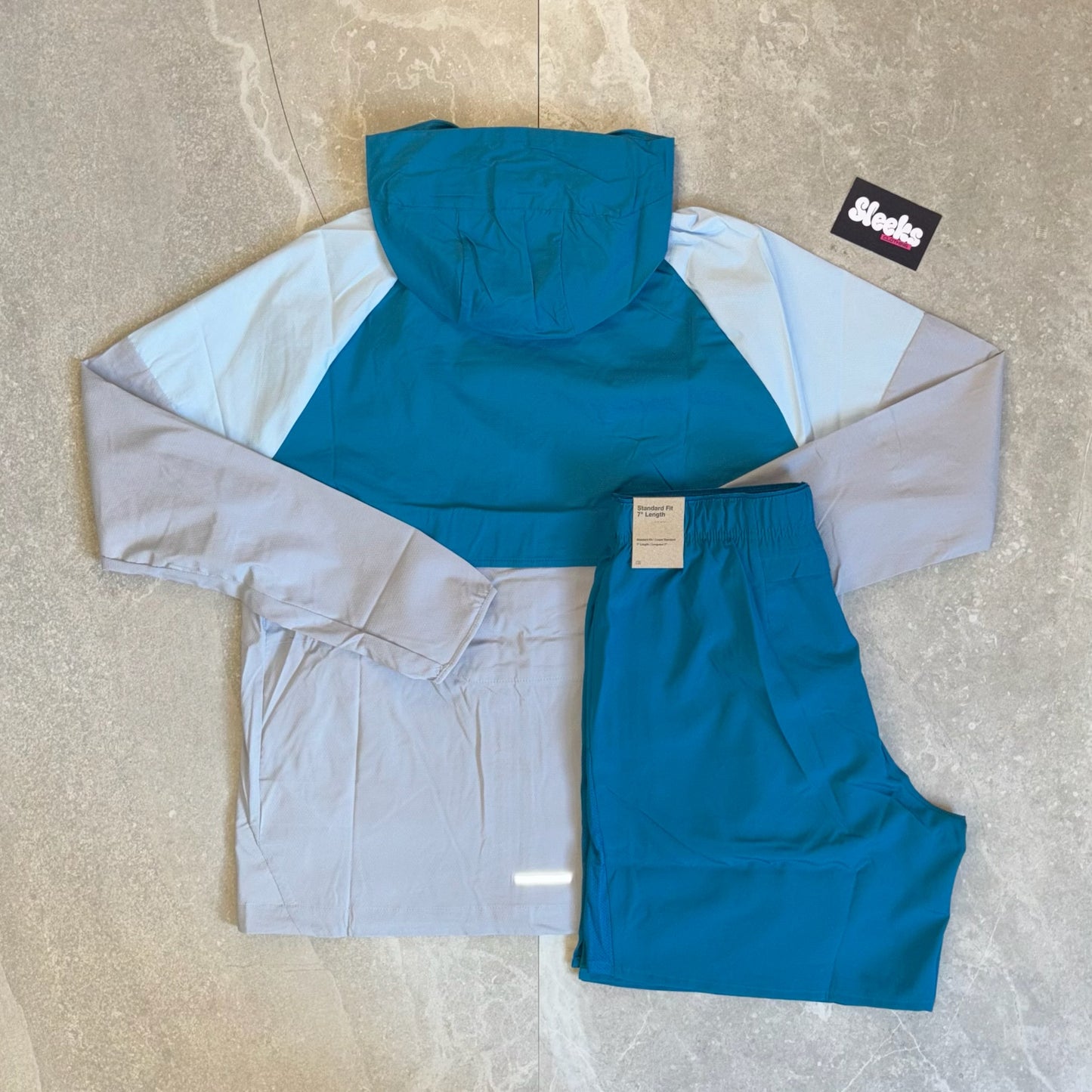 Nike Jacket and Short Set Green Abyss/Wolf Grey