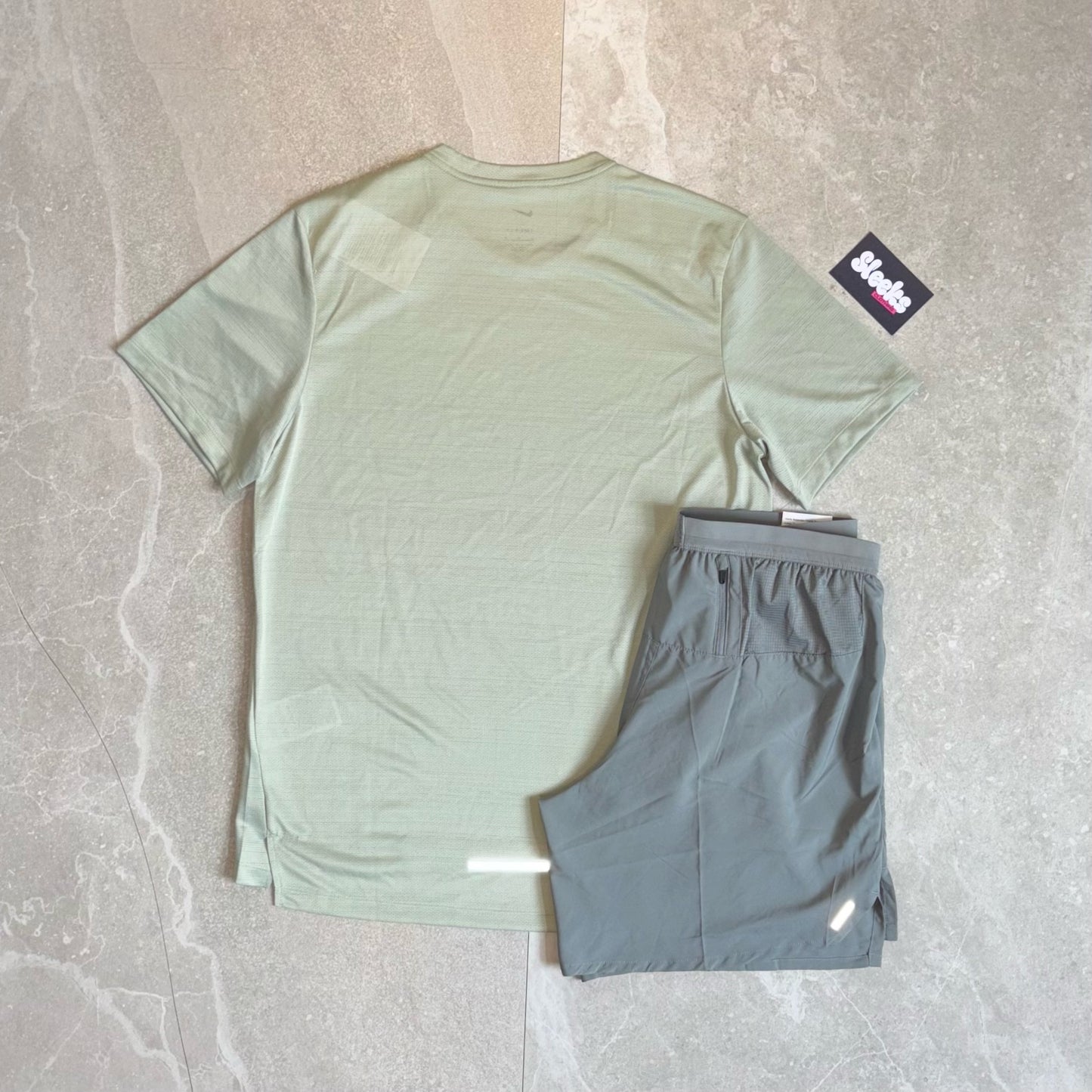 Nike Miler Set Jade Horizon/Grey Stride Shorts