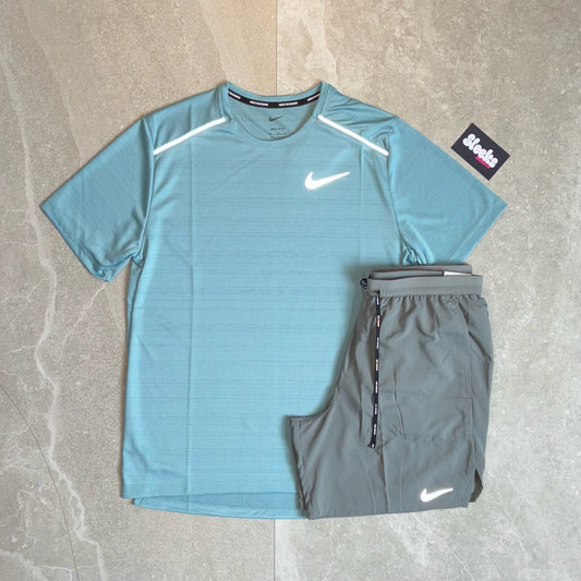 Nike Miler Sets Denim Turquoise/Grey Stride Shorts