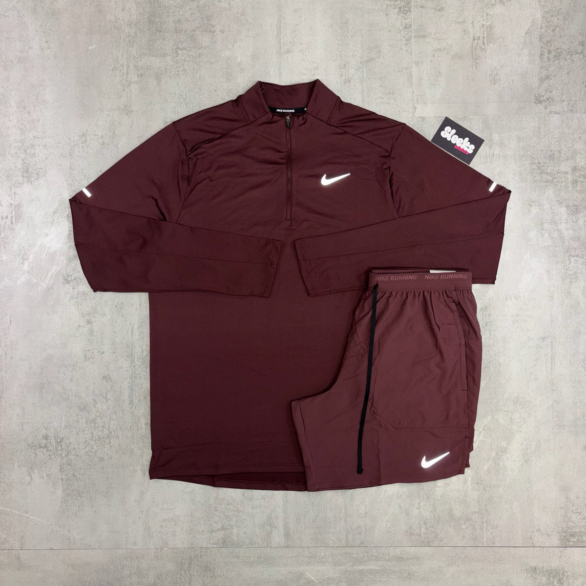 Nike 1/2 Zip Set Burgundy Crush