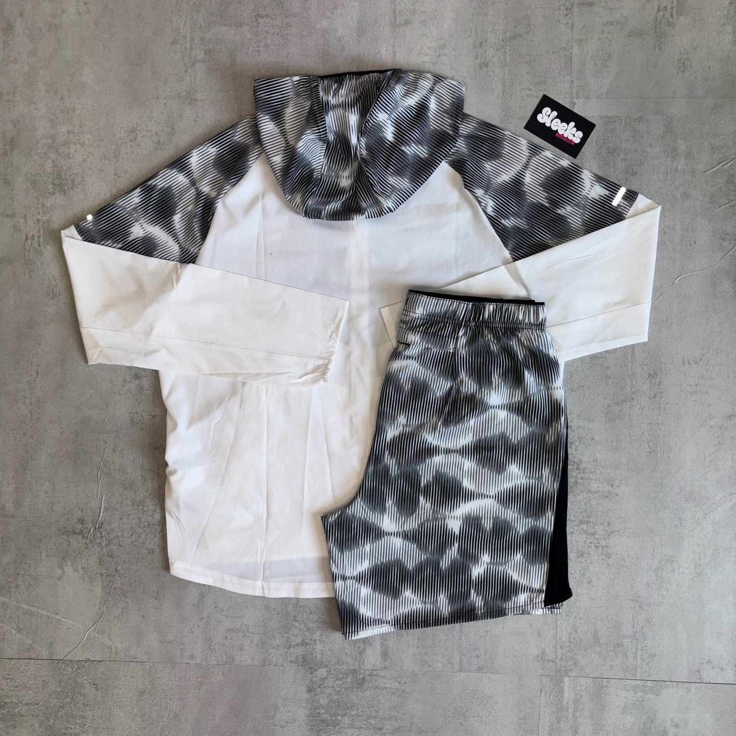 Nike Festival Jacket and Short Set Grey/White/Black