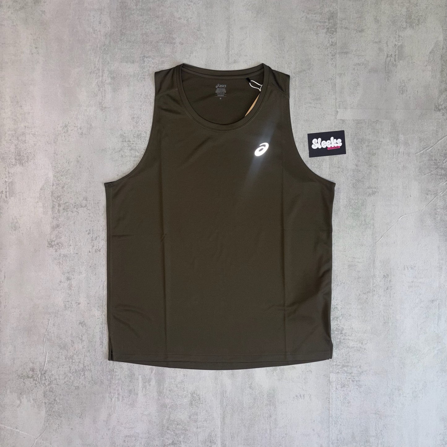 ASICS Core Vest Olive Green