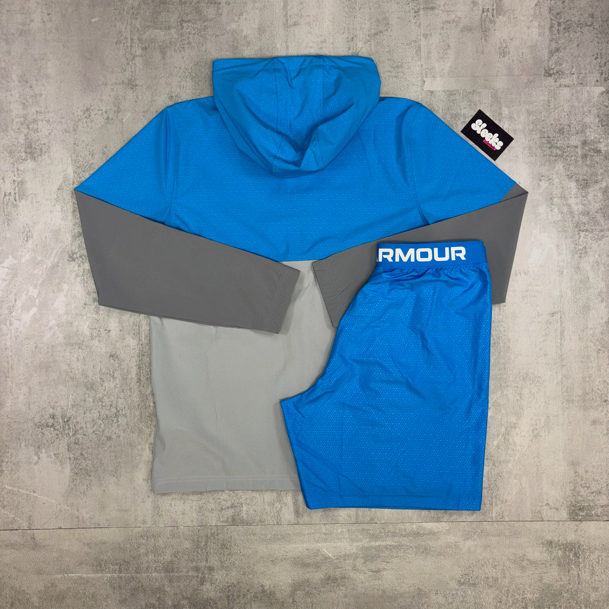 Under Armour Woven Jacket and Short Set Blue/Grey