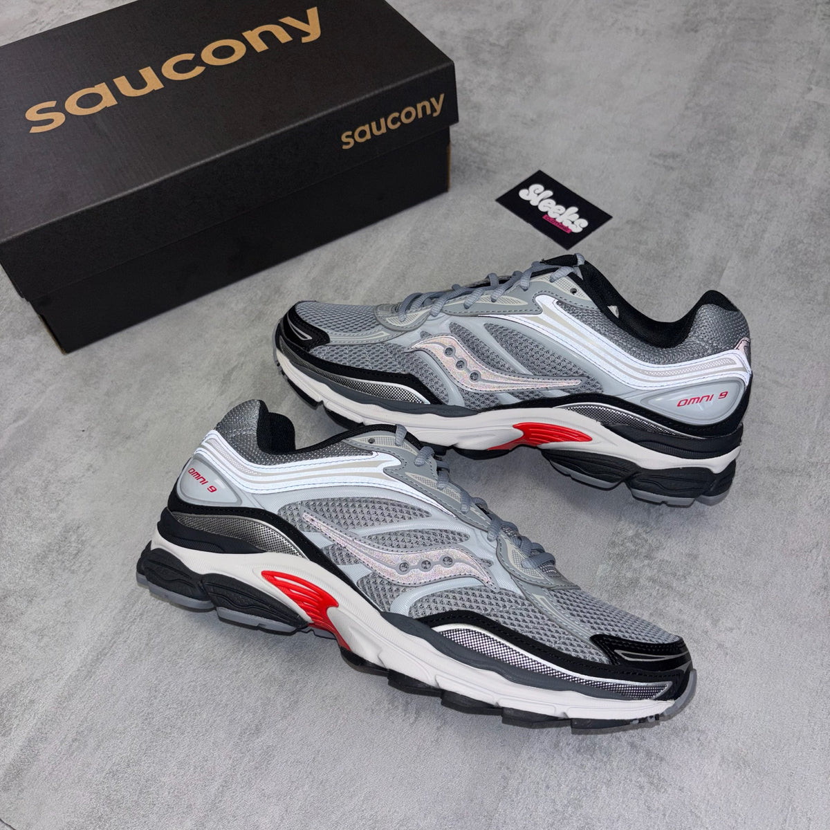 Saucony Omni 9 Grey/Red