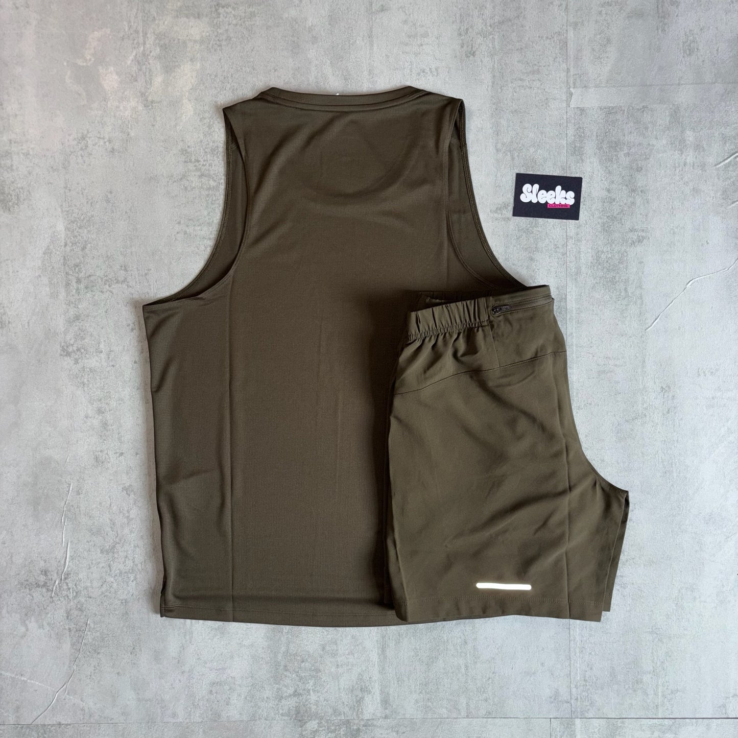 ASICS Core Vest Set Olive Green